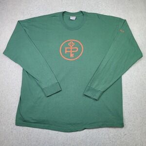 Vintage Bayside Heavyweight Shirt Mens 4XL Green Parable Long Sleeve Made in USA